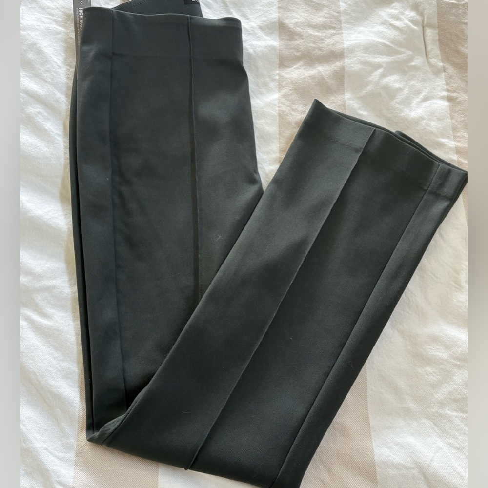 LOFT High Waist Curvy Pants in Green
